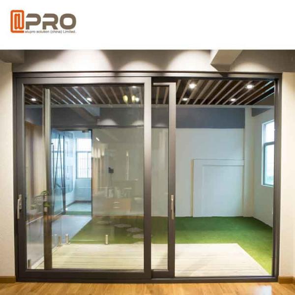 Slim Frame Aluminium Sliding Doors Soundproof Interior Sliding Glass Doors slide windows and doors interior wooden glass