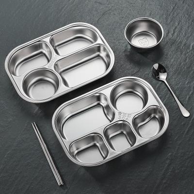 Corrosion Resistant Compartment Dinner Plates Divided Dinner Plate With Lid