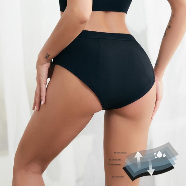 Cuecas reusável após o parto do período para o roupa interior pesado do fluxo mais ácaro do clássico do tamanho o anti