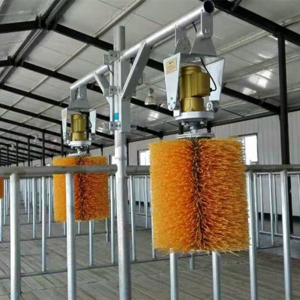 100W Automatic Cow Body Brush with Yellow Hanging Type Nylon Cattle Brush