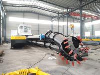 Máquina de dragagem de rio de 12 polegadas cor preta 16kw motor diesel barco de dragagem de lama