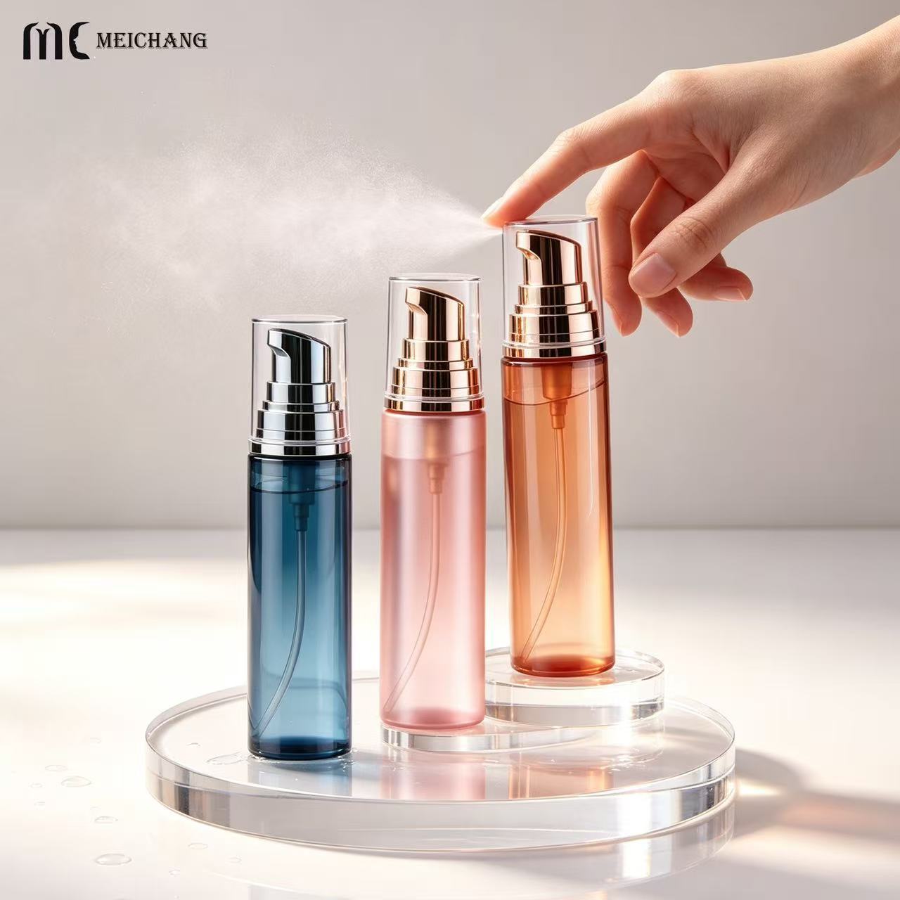 250ml/280ml/320ml PET Fine Mist Hair Spray Bottle for Dry Shampoo & Haircare(MC-452)