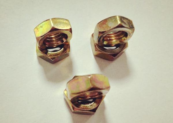 GB6170 Carbon Steel Hex Full Nut , Heavy M8 Thin Nut Yellow Zinc Plated