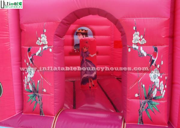 Pink Fairytale Jumping Castles Princess Palace Bounce House For Girls
