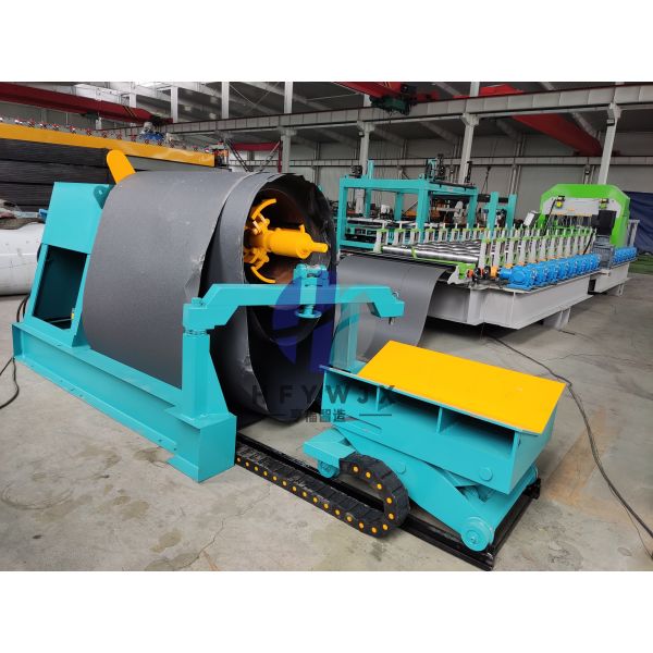 PLC Control Intelligent 1110 Glazed Roof Tile Roll Forming Machine 16 Roll Forming Stations