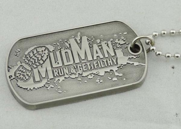 2.0 Inch Zinc Alloy Personalized Dog Tags Die Casting , Soft Enamel Tags
