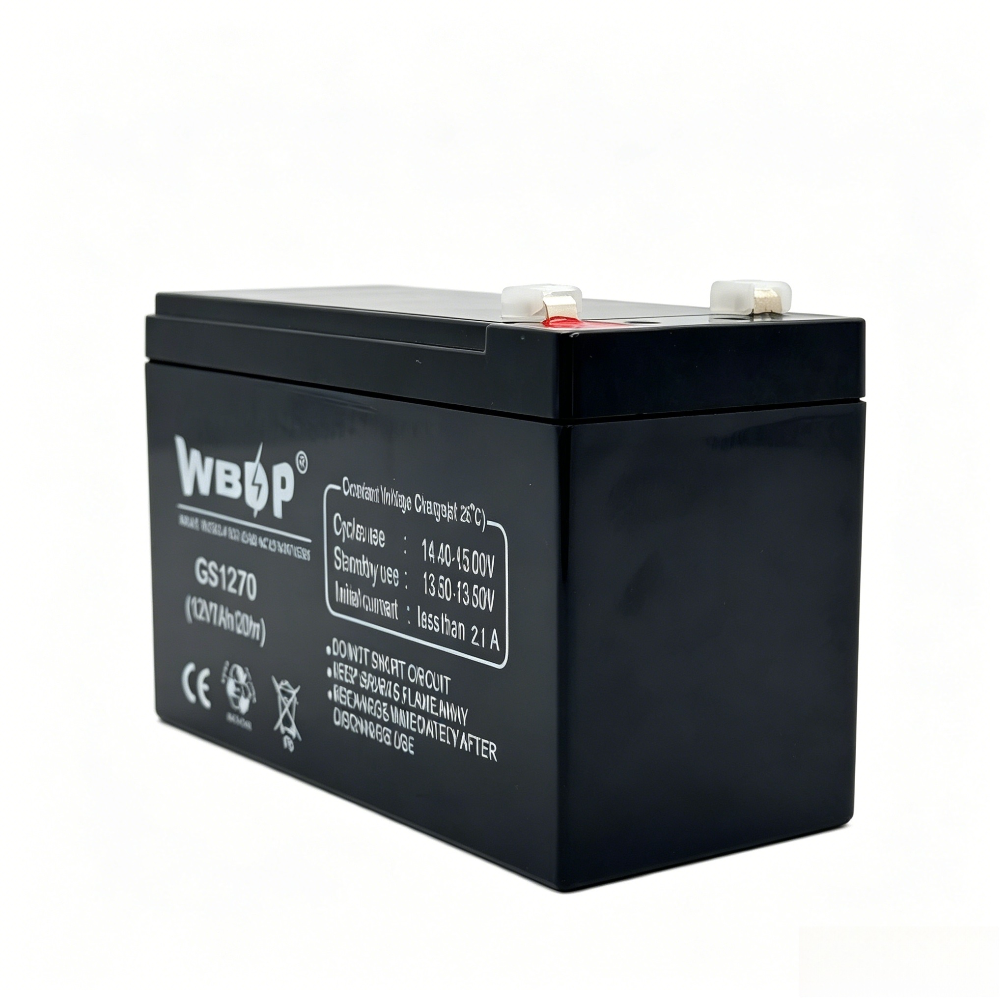7AH 12V AGM Battery Black Lead Acid Battery For UPS Security Alarm Emergency System Medical Equipment
