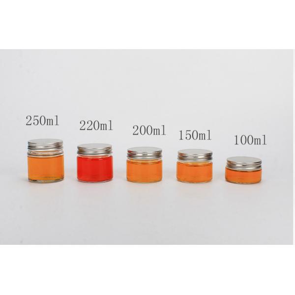 High Durability 300ml Food Storage Jars , Screw Lid Wide Mouth Glass Jars