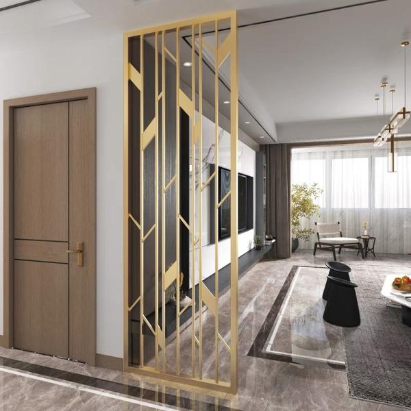 Self Installation On Site Decorative Metal Panels Frame Structure Indoor Metal Divider