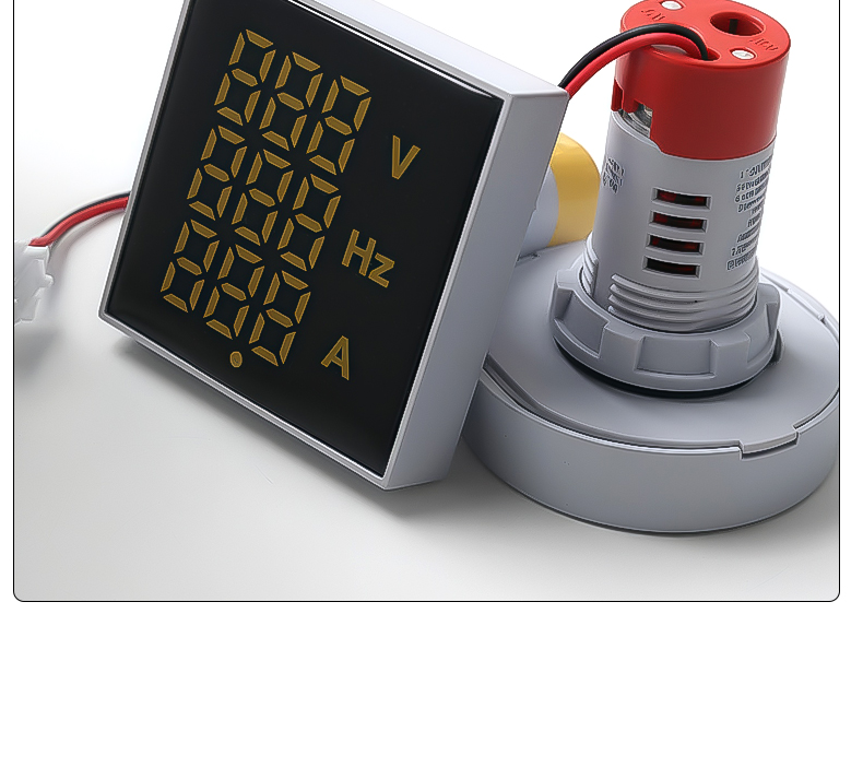 LED Voltmeter Hertz Meter Digital Indicator Lamp AD112-50 Panel Meters Small Instrument Displaying Three Values Large Area Meter