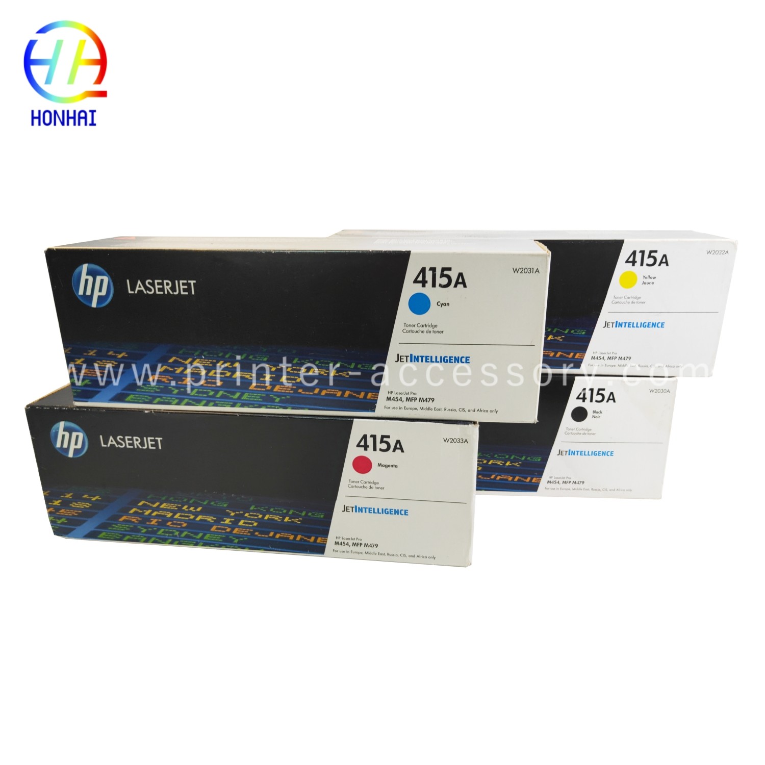 Оригинальный тонерный картридж для HP 415A W2030A W2030A W2032A W2033A Лазерный цветовой принтер M454dn MFP M479dw M454dw