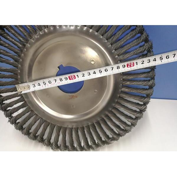 300mm Knot Wire Wheel Brush with 0.5mm Carbon Steel Wire for Aggressive Edge Use