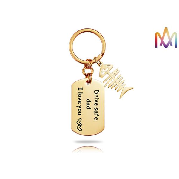 22 x 39mm 304 Stainless Steel Custom Shaped KeyChains