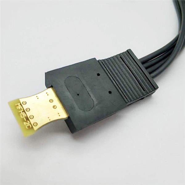 Black 4 Lead Schiller Holter Ecg Cable, Schiller Ekg Machine Parts For Hospital