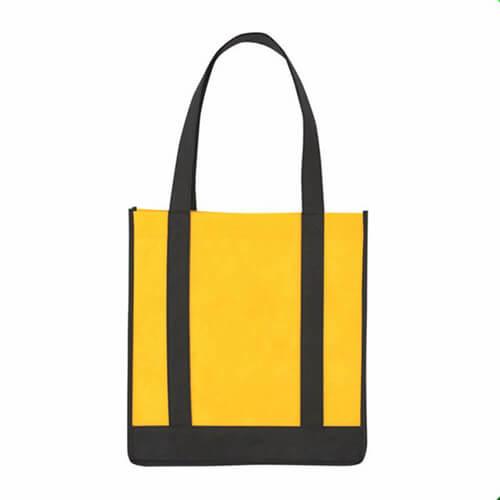 Orange Custom Tote Bags , Promotional Non Woven Carry Bags 40*30*10 cm