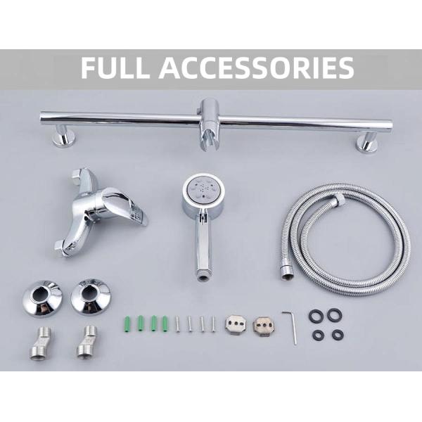 Stainless Steel Hot And Cold Exposed Valve Showers Set Hardware Shower Head Shower System