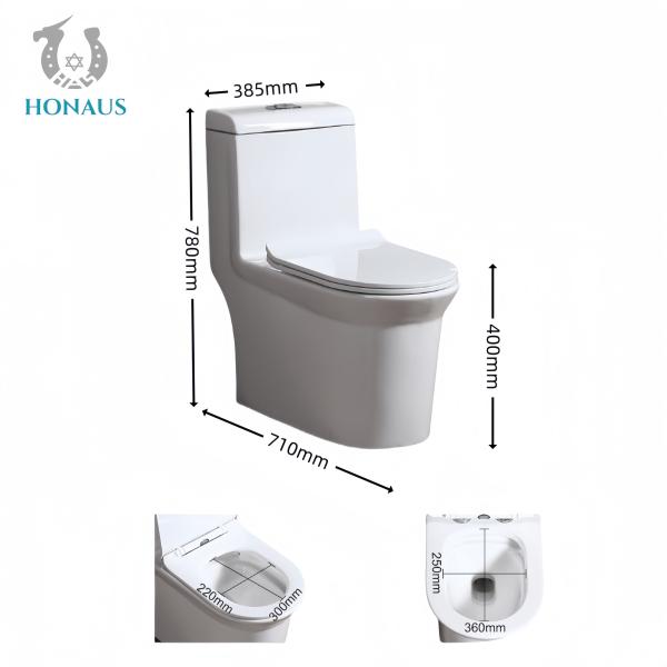 710*385*780mm Ceramic Toilet Bowl For Restaurant High Traffic Area