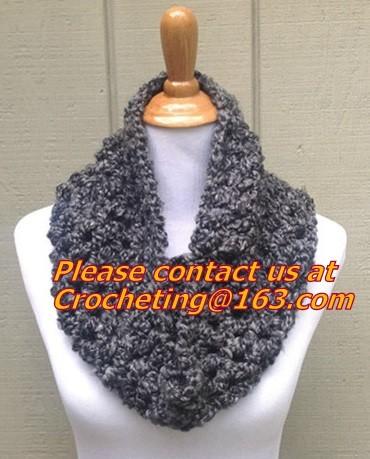knitted scarf hat and gloves sets for girl's with embroider flower, Fashion Accessory New