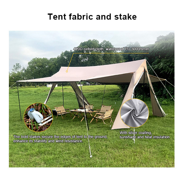 Водонепроницаемая кемпинг Наружные палатки 8 Человек по раме палатка УФ-защита Вентилируемая всплывающая водонепроницаемая палатка