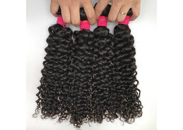 Peruvian Raw Unprocessed Virgin Human Hair Weave / Jerry Curly Hair Extensions