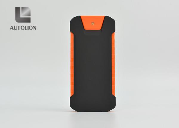 Black + Orange Car Jump Start Battery , Super Slim Car Battery Power Bank 12000mah 400AMP