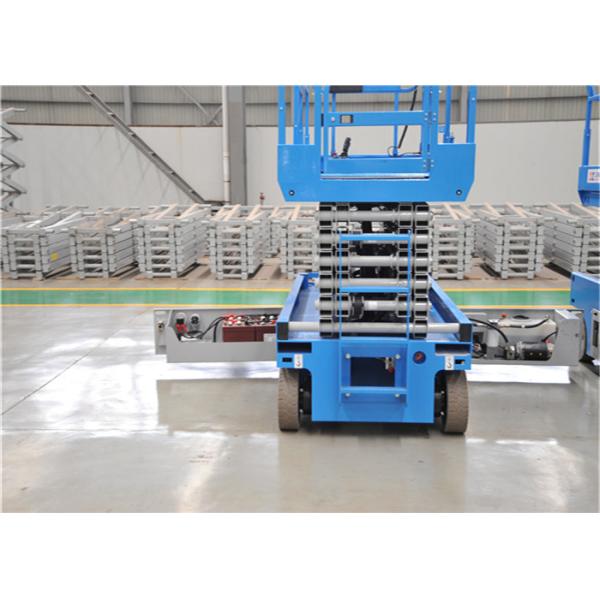 One Man Small Hydraulic Scissor Lift , Hydraulic Material Lift 8M High Safety