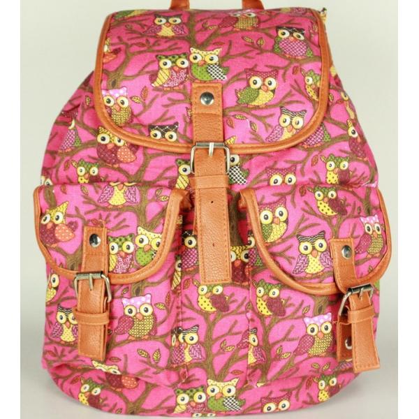 European and American style owl pattern casual fashion lady shoulder rucksack