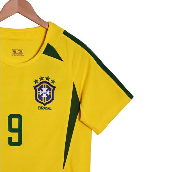 Classic Reappearance Brazil 2002 World Cup Home Jersey Group Customization Service