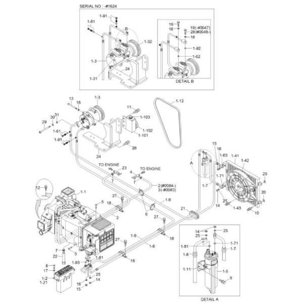 Assy компрессора воздуха 11Q6-90040 11Q690040 A/C для частей экскаватора Hyundai запасных