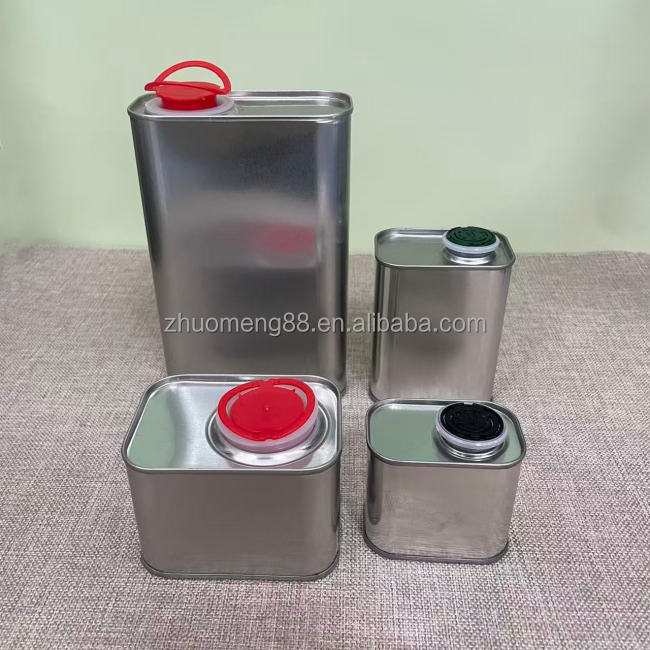100ml Rectangle Oive Oil Tin Cans Square Tinplate for Food Oil