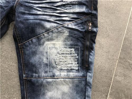 Medium Mottle Wash Mens Denim Jacket And Jeans With Indigo Denim Material TW69995