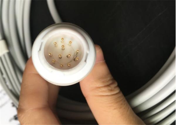 フィリップス12 Pin 5の鉛のEcgケーブルの一つのタイプ倍の盾はTPUのジャケット3.6mを構成する