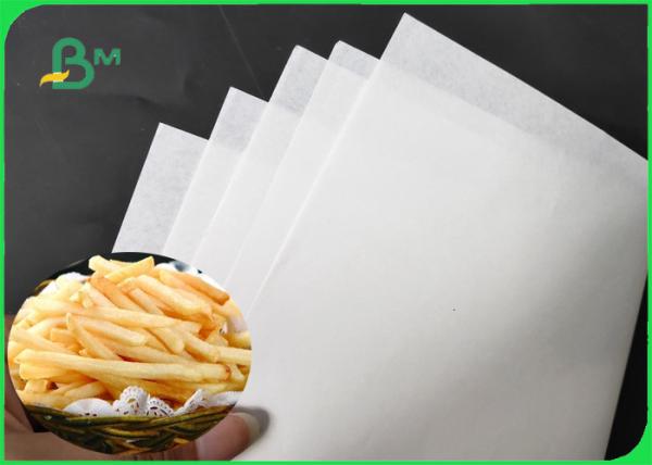 1200MM 30GSM - o PE 10/15GSM branco do papel de envolvimento das batatas fritas 60GSM revestiu