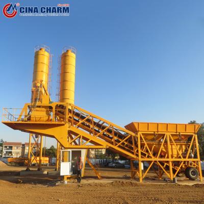 YHZS50 Mobile Concrete Batching Plant 50m3/H Ready Mix Concrete Plant