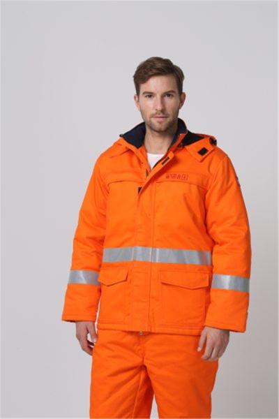 EN342 Fire Resistant Winter Jacket , 1% Carbon Fiber Cold Weather Workwear