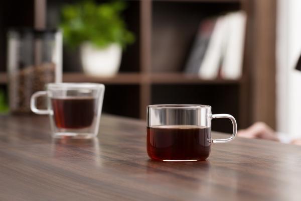 Clear Double Glass Coffee Cups Espresso Coffee Milk Tea Heat Resistant With Handle