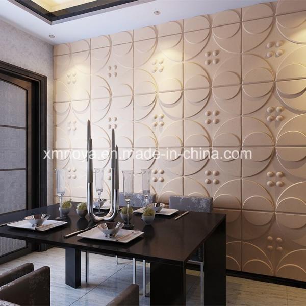 3D Board Design Acoustic Fireproof PVC Wall Panels for Building Material 500mmx500mm