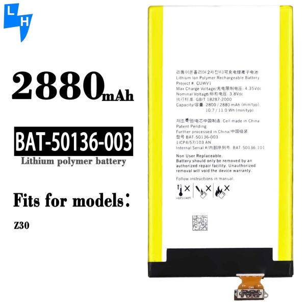 Silver OEM BAT-50136-003 Mobile Phone Battery for BlackBerry Z30 2880mAh