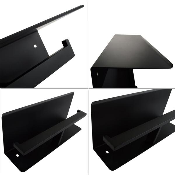 Matte Black Double Toilet Tissue Holder Toilet Tissue Hanger For Bathroom