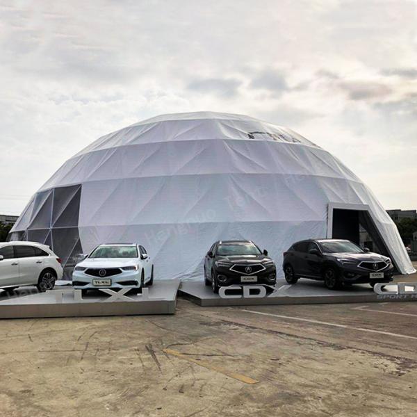 Clear Window 30m PVC Geodesic Big Dome Tent Outdoor Vehicle Exhibition SGS Certification
