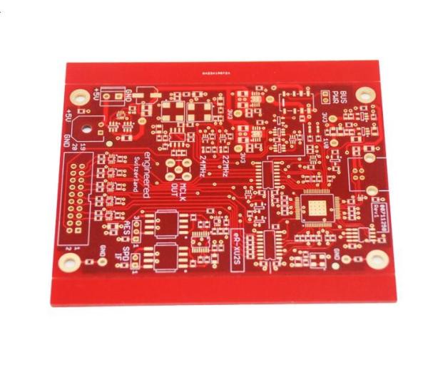 Couleur rouge de carte PCB de panneau d'Assemblée électronique multicouche faite sur commande de carte PCB