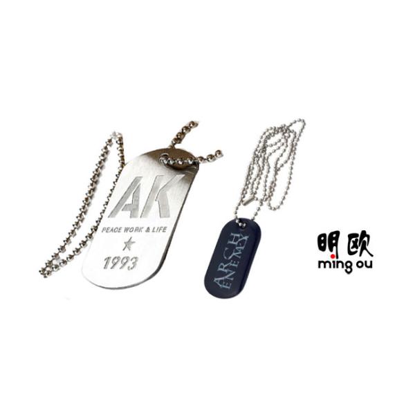 Brush Silver Coating Engravable Dog Id Tags Dog Name Discs SGS Certification