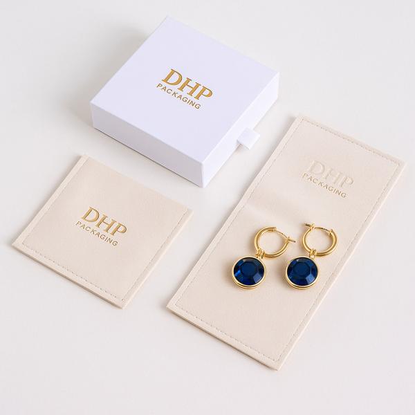Presentation Rigid Jewelry Packaging Sliding Box With Gold Foil Stamping Logo