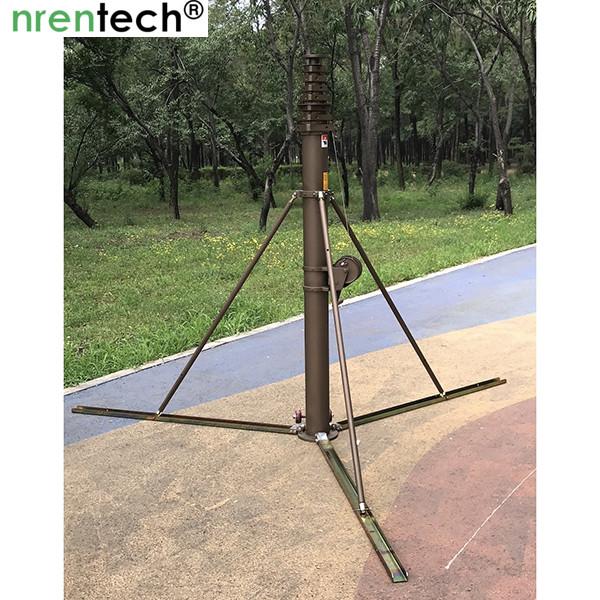 12m aluminum crank mast telescopic mast for mobile antenna manual crank telescopic antenna mast
