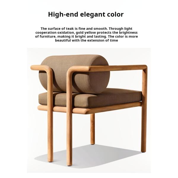 Outdoor Teak Dining Teakwood Patio Table And Chairs Anti Corrosion Anti Cracking