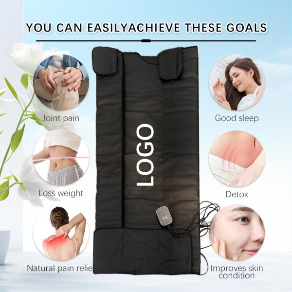 Detox and Weight Loss Sauna Blanket with Red Light Waterproof Oxford Material 180x180cm