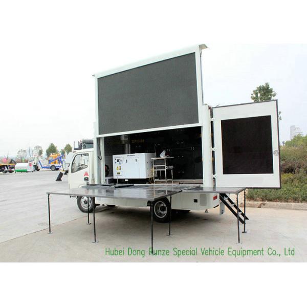Moving LED Display Advertising Truck With Stage Lifting System For Outdoor Showing