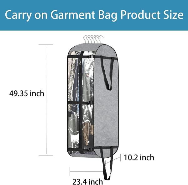 Garment Bags For Hanging Clothes, Suit Bag, Carry On Garment Bag, Moving Bags, Suit Travel Cover For Men