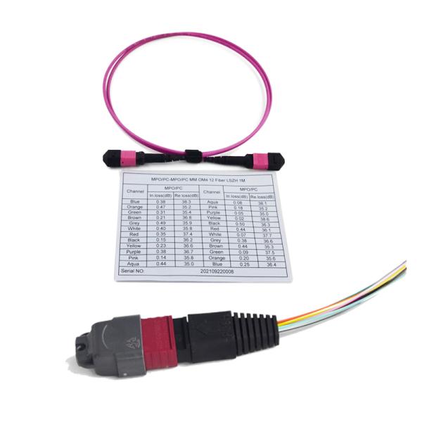 дуплекс 10G OM3 OM4 гибкого провода круга MPO MTP 3.0mm LSZH мультимодный