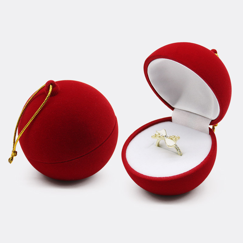 Small Velvet Jewelry Box Color Customizable Plush Christmas Jewelry Gift Boxes